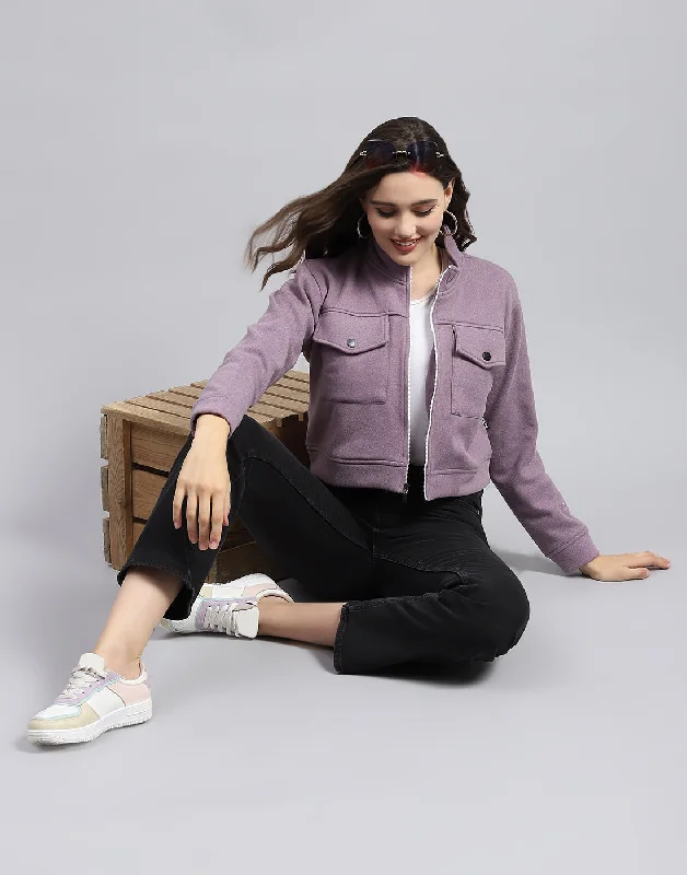 Women Purple Solid Turtle Neck Full Sleeve Sweatshirt Hoodie with Ribbed Neckline Snug Warm Women Purple Solid Turtle Neck Full Sleeve Sweatshirt Hoodie with Ribbed Neckline Snug Warm