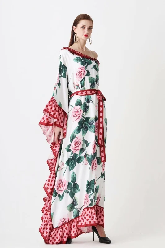 FashionSierra - Floral Printed Sash Belt Loose Design Fashion Long Maxi Dresses Trendy Floral Print Maxi Dress FashionSierra - Floral Printed Sash Belt Loose Design Fashion Long Maxi Dresses Trendy Floral Print Maxi Dress