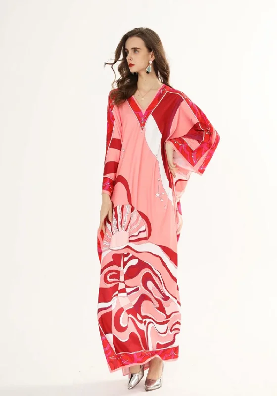 FashionSierra - Loose Printed Sexy Side Split Fashion Casual Long Maxi Dresses Stylish V-Neck Maxi Dress FashionSierra - Loose Printed Sexy Side Split Fashion Casual Long Maxi Dresses Stylish V-Neck Maxi Dress