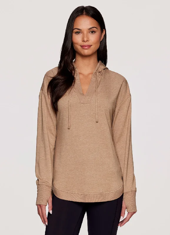 Brooke Hoodie Tunic Hoodie with Batwing Sleeves Loose Dramatic