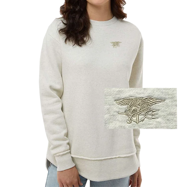Ladies Trident Weekend Fleece Crewneck Sweatshirt Hoodie with Ribbed Cuffs Snug Fit Comfort Ladies Trident Weekend Fleece Crewneck Sweatshirt Hoodie with Ribbed Cuffs Snug Fit Comfort