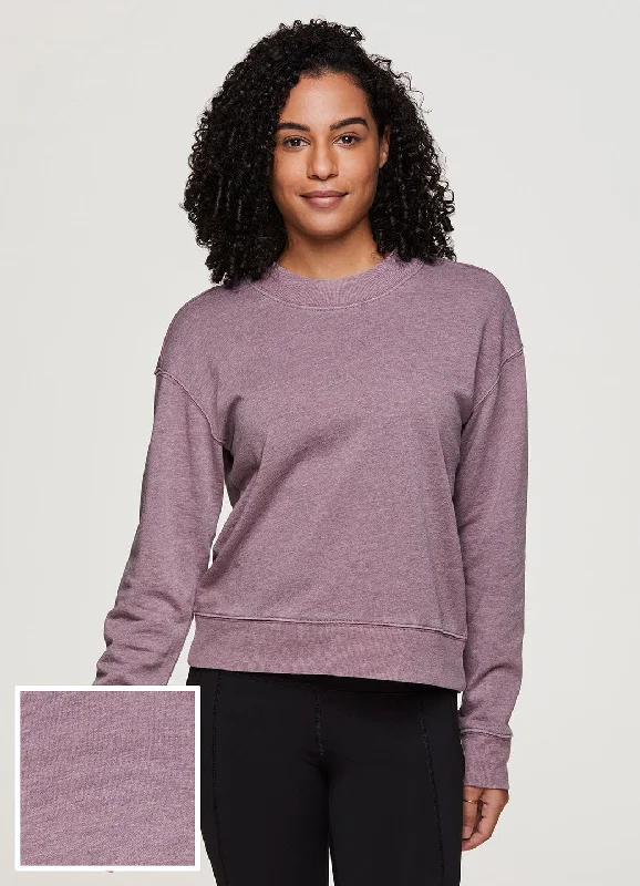 Zen Relaxed Sweatshirt Hoodie with Side Slits Relaxed Casual