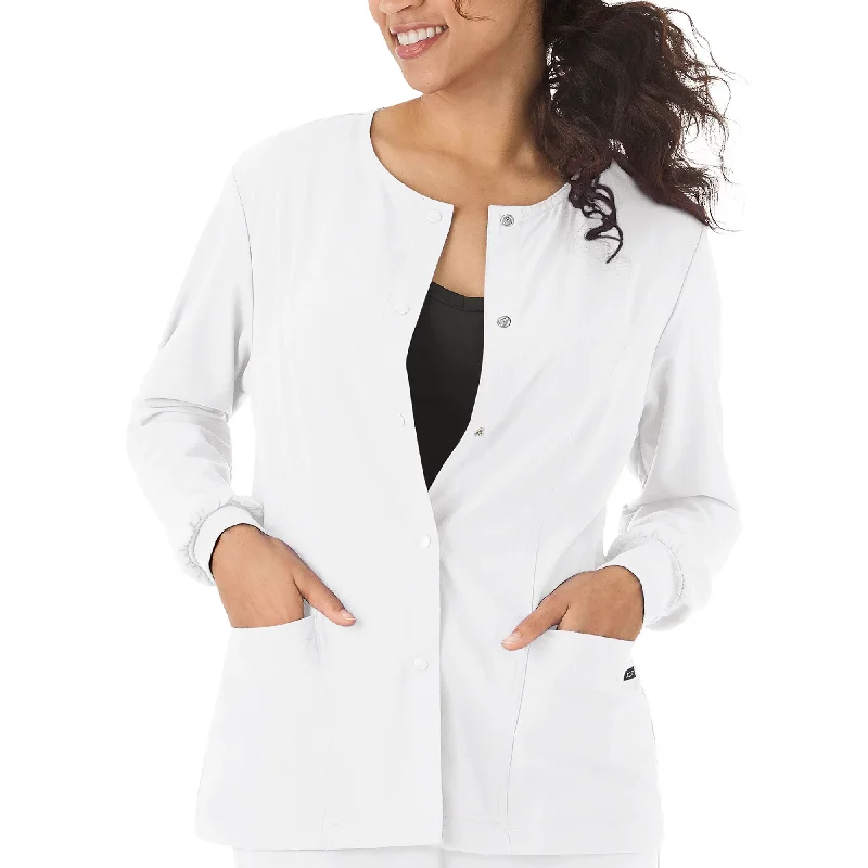 Clearance Jockey Round Neckline Warm-Up Scrub Jacket Front Pockets Side Pockets Patch Pockets Clearance Jockey Round Neckline Warm-Up Scrub Jacket Front Pockets Side Pockets Patch Pockets