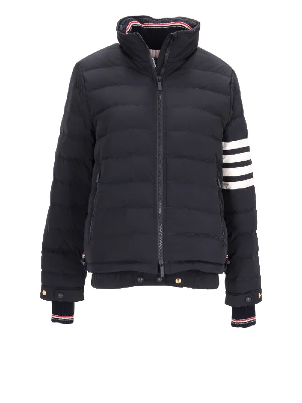 DOWN FILL FUNNEL NECK ROLL OUT HOOD SKI JACKET W/ 4 BAR INTARSIA IN POLY TWILL Denim Jacket Leather Jacket Suede Jacket DOWN FILL FUNNEL NECK ROLL OUT HOOD SKI JACKET W/ 4 BAR INTARSIA IN POLY TWILL Denim Jacket Leather Jacket Suede Jacket
