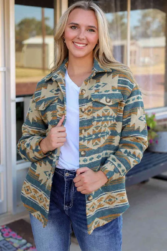 Modern and Chic: Geometric Button Down Collared Jacket for Women Wool Jacket Cashmere Jacket Tweed Jacket Modern and Chic: Geometric Button Down Collared Jacket for Women Wool Jacket Cashmere Jacket Tweed Jacket