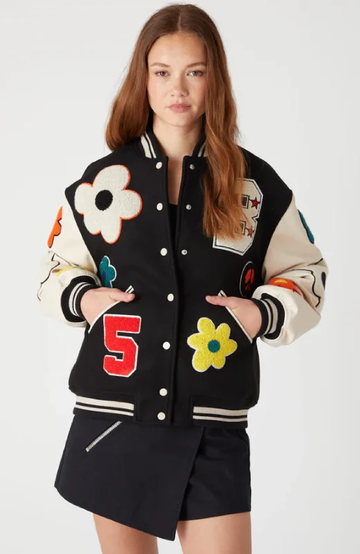 BlankNYC - Home Run Bomber Jacket Mesh Jacket Canvas Jacket Denim Jacket