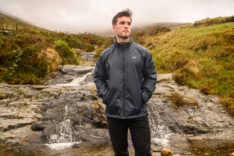 Mac in a Sac Adults Origin Waterproof Breathable Windproof Unisex Packable Jacket-NAVY Zippered Front Buttoned Front Snap Front Mac in a Sac Adults Origin Waterproof Breathable Windproof Unisex Packable Jacket-NAVY Zippered Front Buttoned Front Snap Front