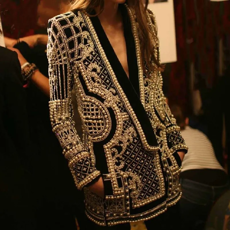 Padded Suit Jacket Bubble Bead Printing Women's Clothing Jersey Jacket Tulle Jacket Batik Jacket Padded Suit Jacket Bubble Bead Printing Women's Clothing Jersey Jacket Tulle Jacket Batik Jacket