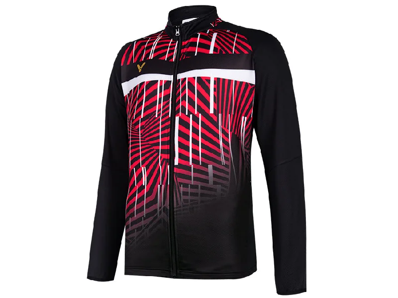 Victor J-10602C Unisex Track Jacket [Black] Collared Jacket Crew Neck Jacket Turtle Neck Jacket