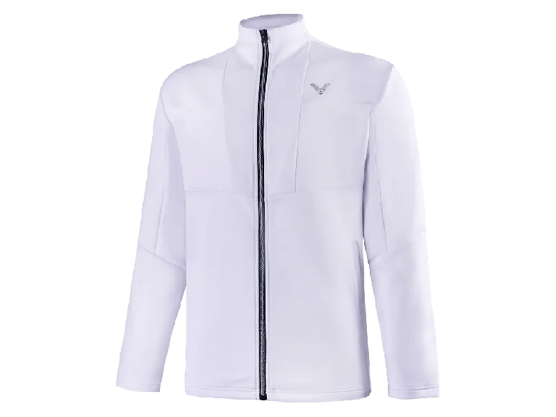 Victor J-25603A Unisex Track Jacket [White] Collared Jacket Crew Neck Jacket Turtle Neck Jacket