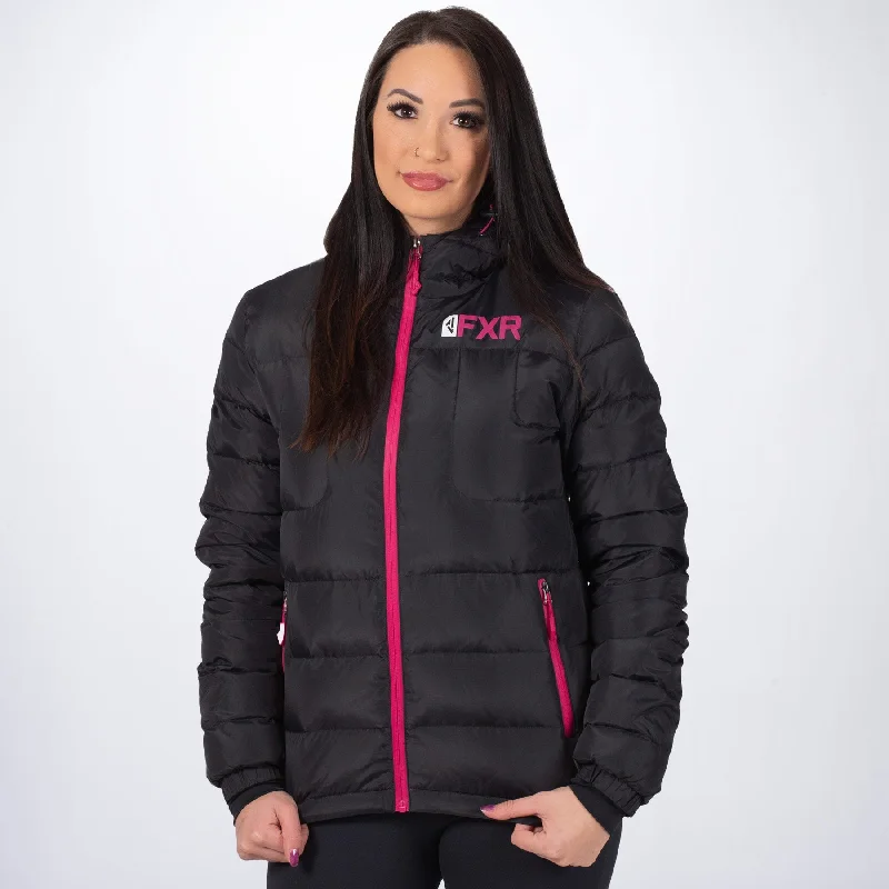 Women's Elevation Down Jacket Front Pockets Side Pockets Patch Pockets