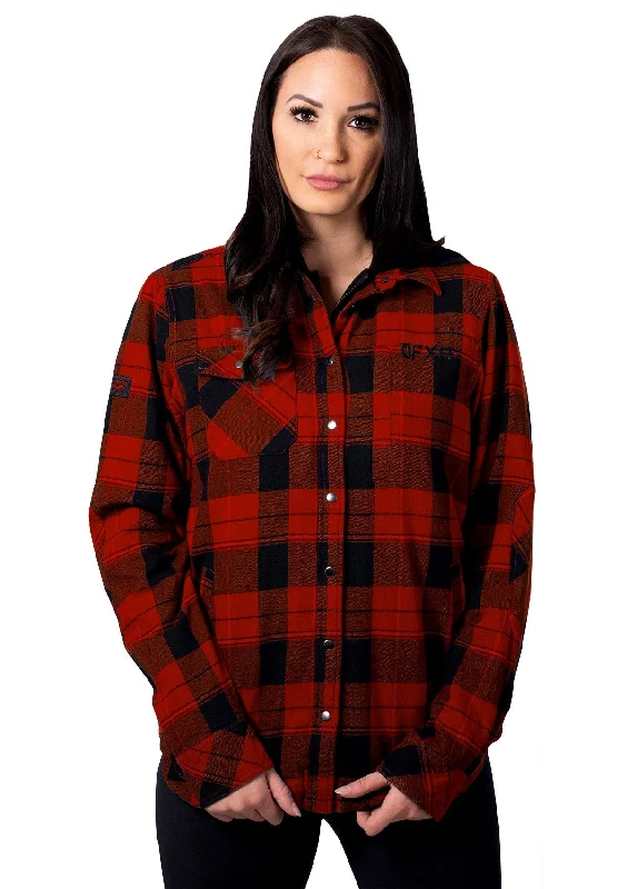 Women's Timber Plaid Insulated Jacket Knit Jacket Woven Jacket Fleece Jacket