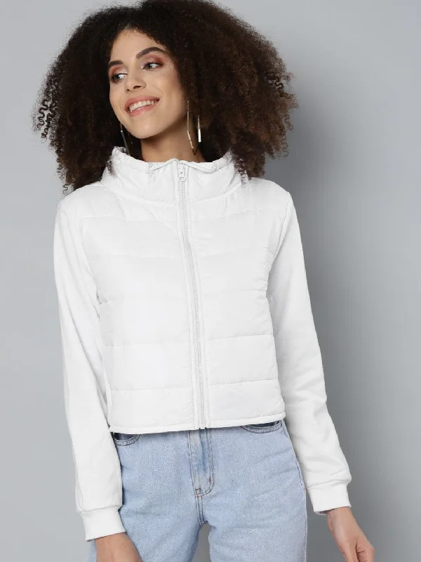 Women Solid White Full Sleeve Jacket Herringbone Jacket Houndstooth Jacket Plaid Jacket Women Solid White Full Sleeve Jacket Herringbone Jacket Houndstooth Jacket Plaid Jacket