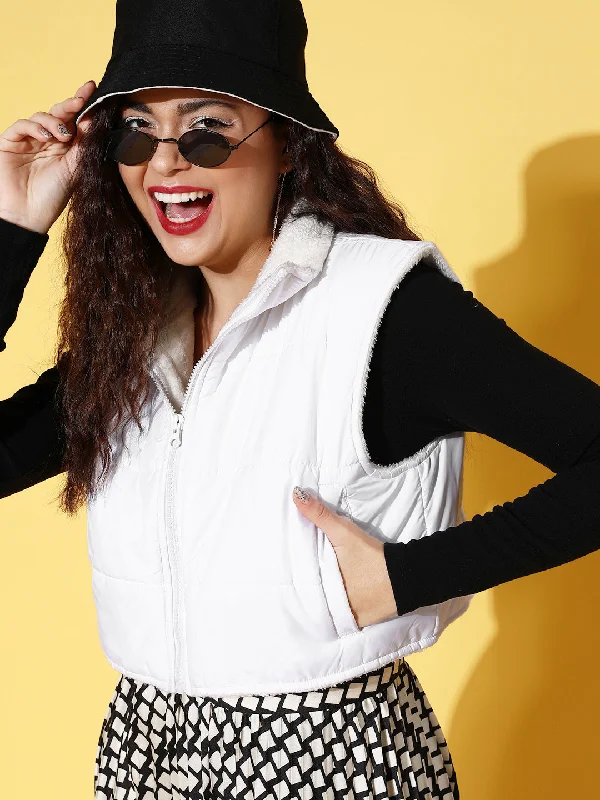 Women Solid Standard White Jacket Hooded Jacket Caped Jacket Shawl Collar Jacket