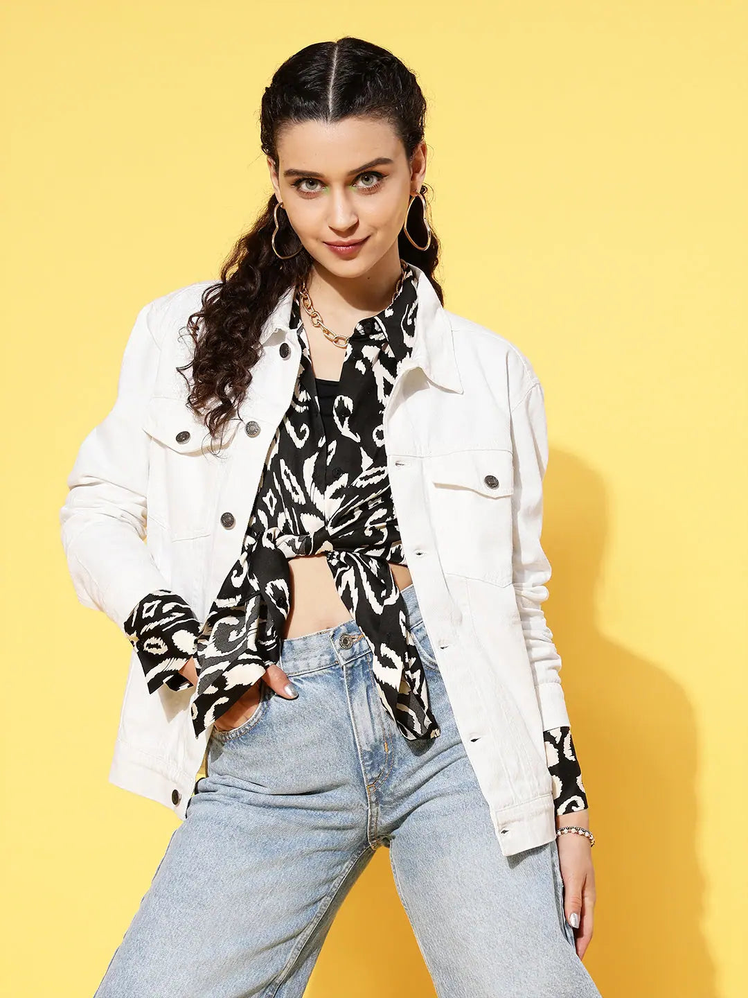 Women Solid White Collared Neck Full Sleeve Jacket Trench Coat Raincoat Waterproof Jacket Women Solid White Collared Neck Full Sleeve Jacket Trench Coat Raincoat Waterproof Jacket