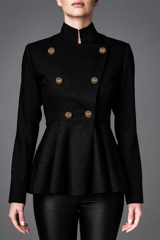 Women's Lightweight Wool Jacket - Serene Black Embroidered Jacket Appliqued Jacket Beaded Jacket Women's Lightweight Wool Jacket - Serene Black Embroidered Jacket Appliqued Jacket Beaded Jacket