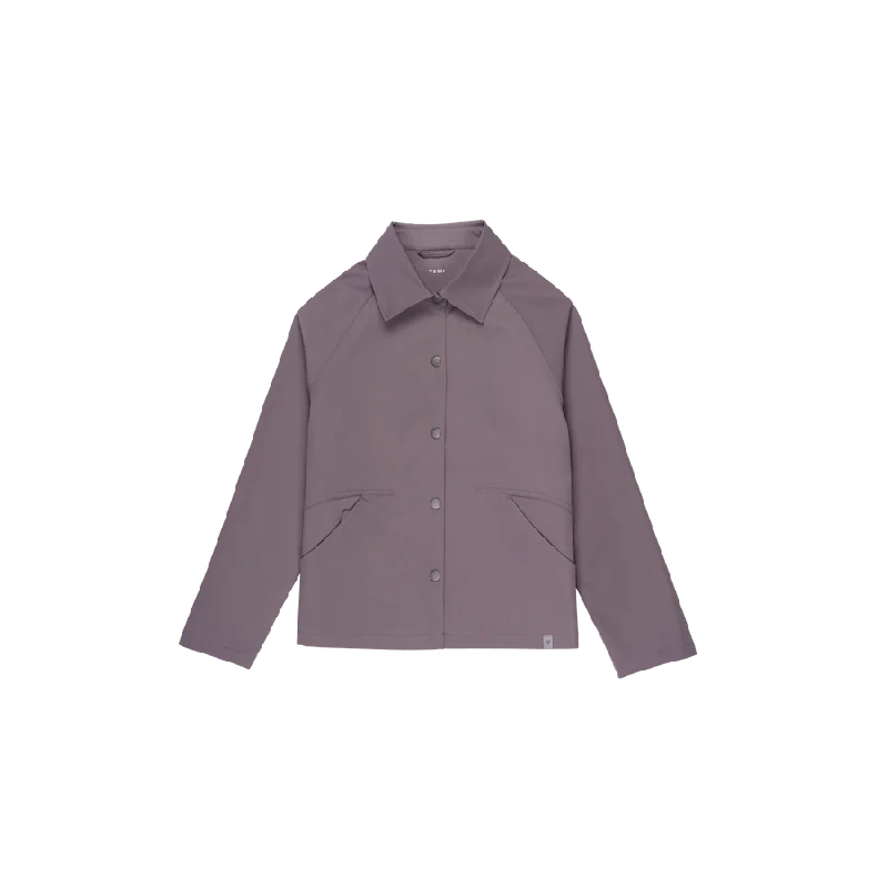 Women's Westerly Coach Jacket - Granite Cotton Fabric Linen Fabric Terry Fabric