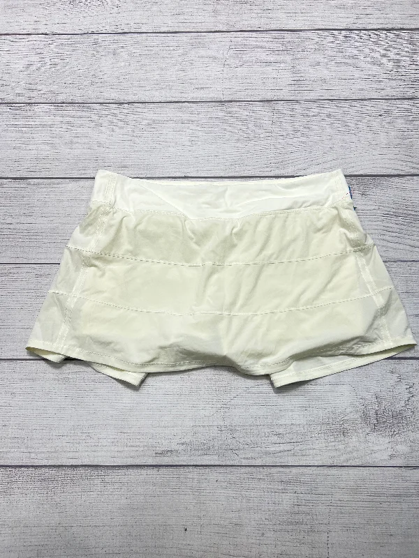 Athletic Skirt By Lululemon In Cream, Size: 14 lace skirt intricate