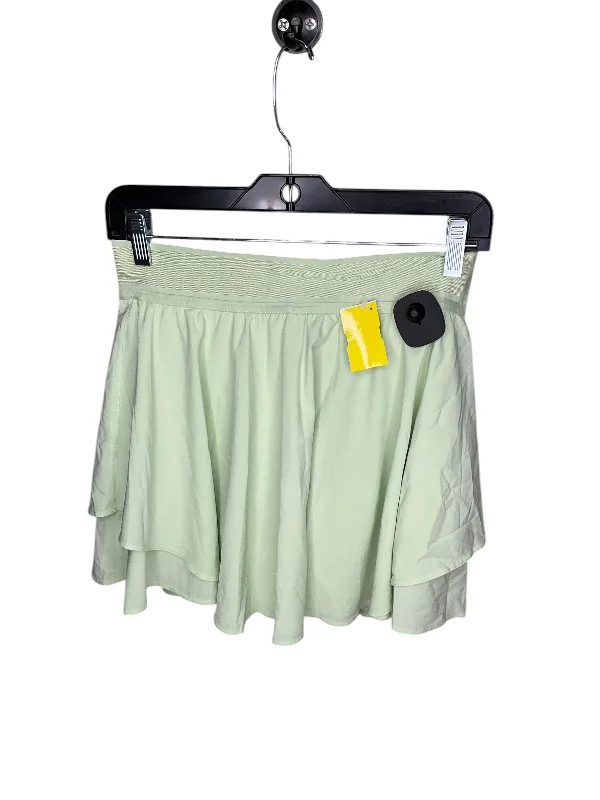 Athletic Skirt By Lululemon In Green, Size: 6 ribbed skirt waist