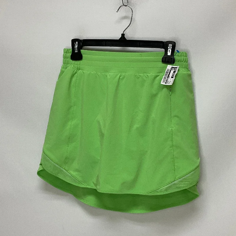 Athletic Skirt By Lululemon In Green, Size: 8 belted skirt waist