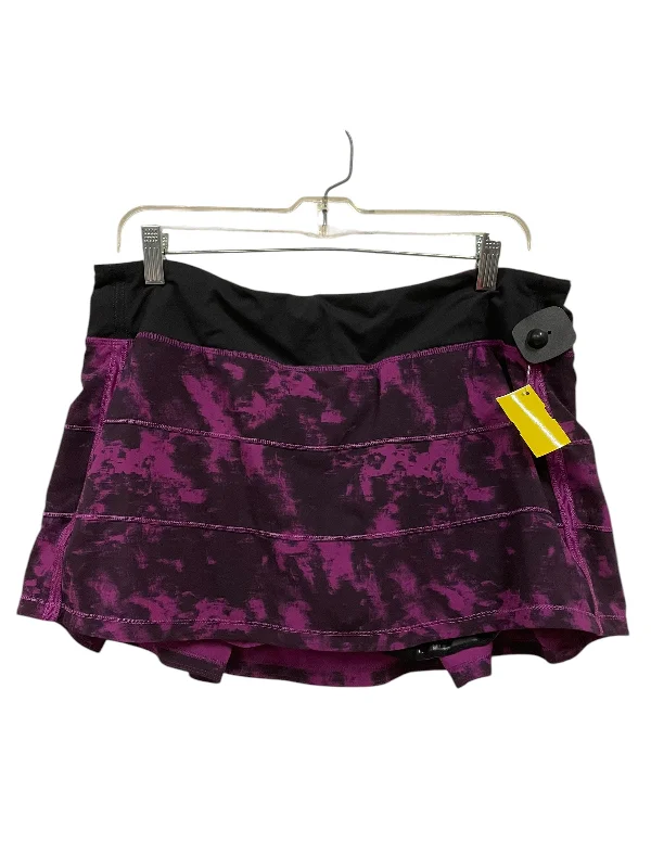 Athletic Skirt By Lululemon In Purple, Size: 12 denim skirt durable