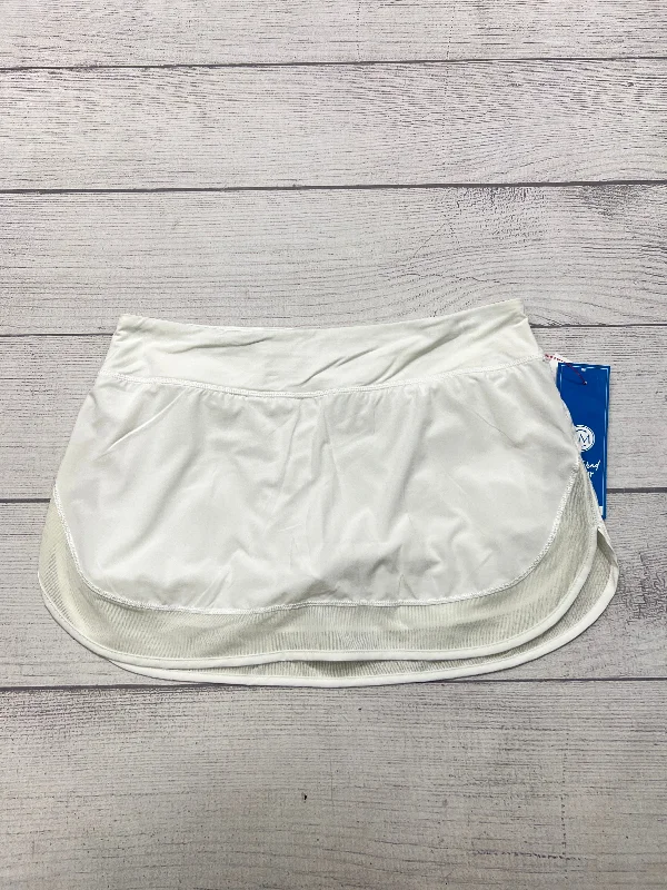 Athletic Skirt By Lululemon In White, Size: 10 cashmere skirt fine