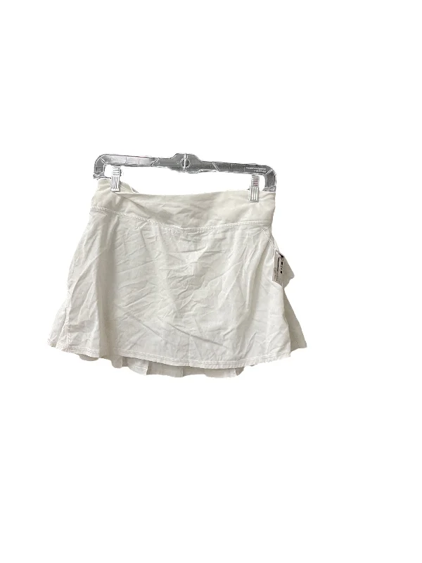 Athletic Skirt By Lululemon In White, Size: 4 wool skirt sturdy