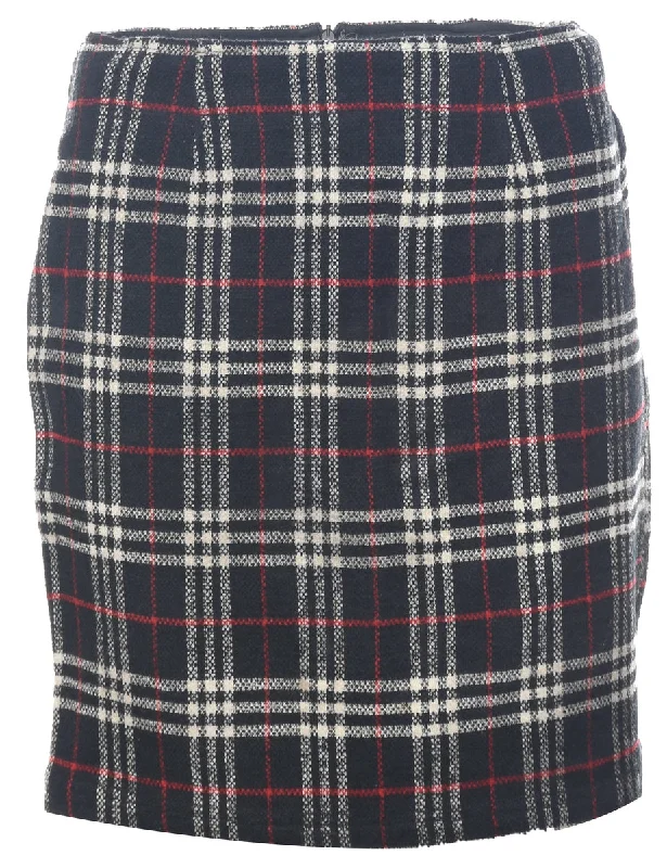 Carole Little Tartan Pencil Skirt - M velvet skirt plush