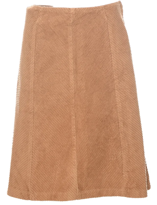 Corduroy A-line Skirt - M casual skirt length