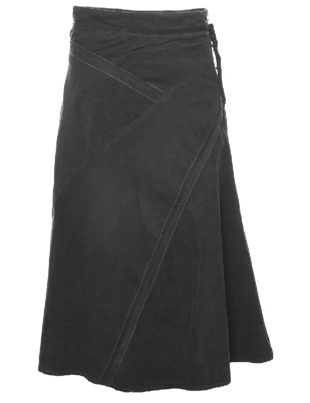 Corduroy A-line Skirt - M silk skirt luxurious