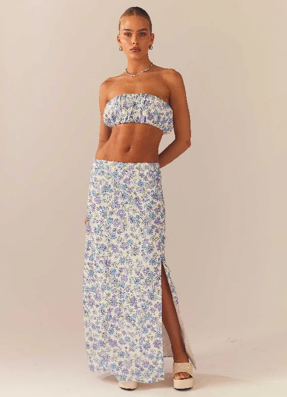 Frolicking In The Forest Maxi Skirt - Daisy Chain lace skirt intricate