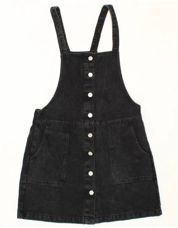 MISS SELFRIDGE Womens Dungarees Denim Skirt UK 14 Large W34  Grey Cotton linen skirt natural