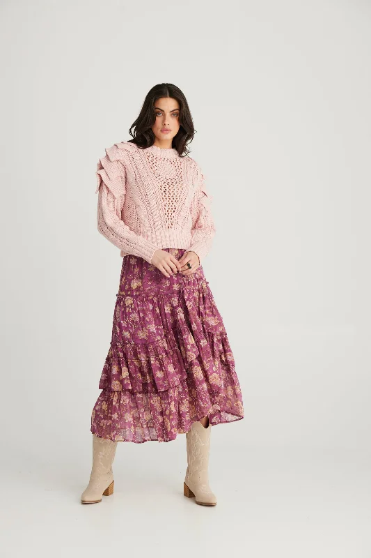 Sassy Skirt Orchid Haze chiffon skirt lightweight