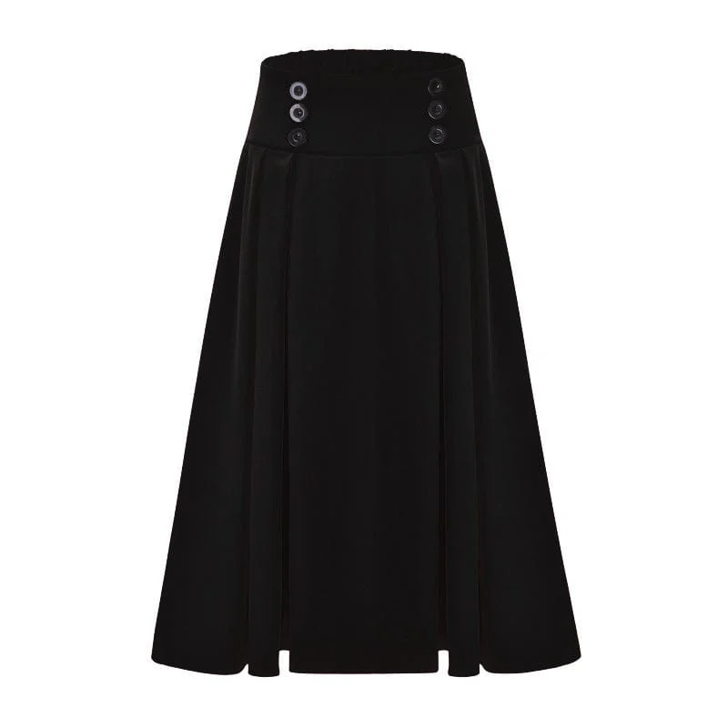 Women's Gothic High-waisted Draped Skirt athletic skirt fit