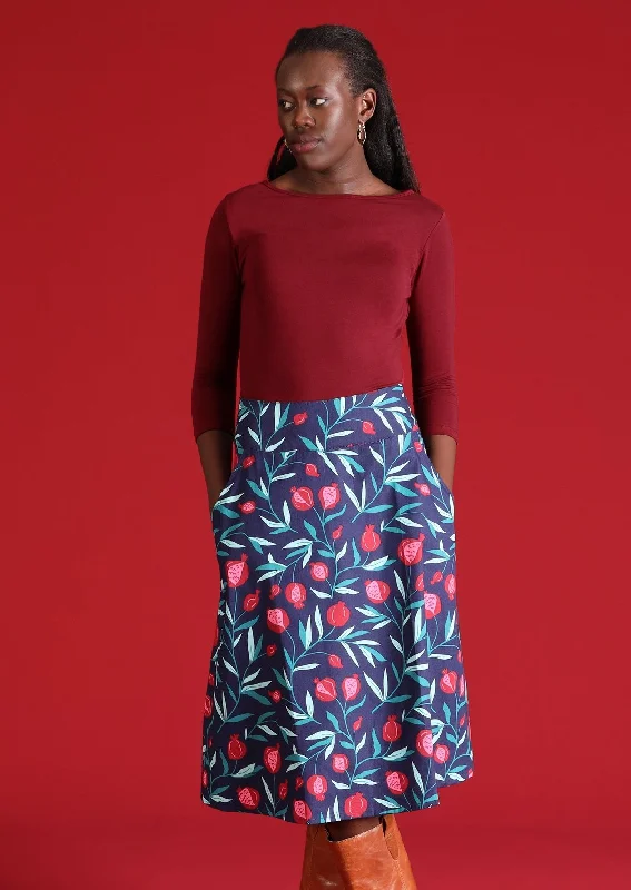 Zarah Skirt Pomegranate floral skirt print