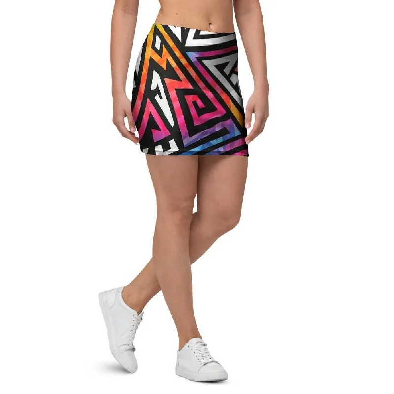 Geometric Mini Skirt lace skirt delicate