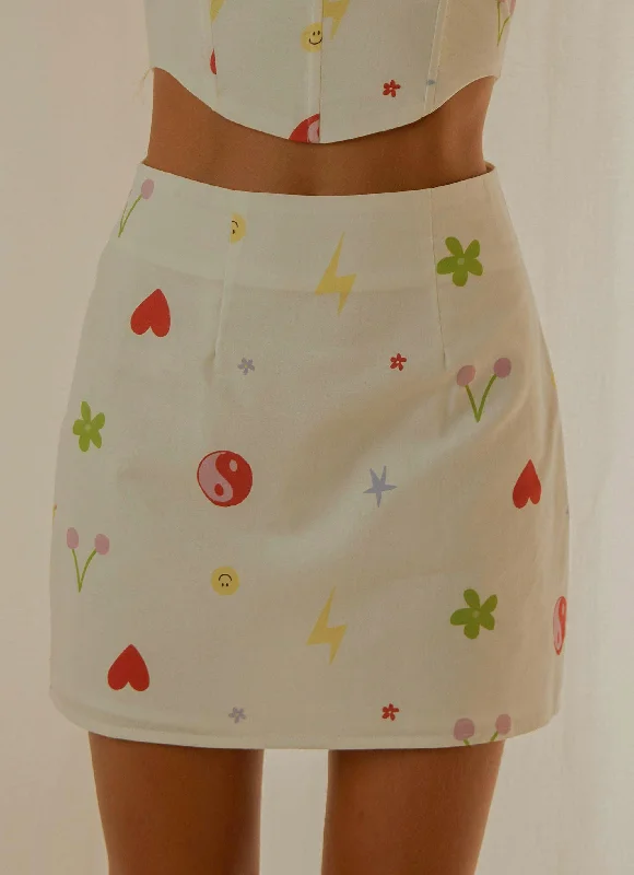 Morning Market Mini Skirt - 90s Motif tulle skirt dreamy