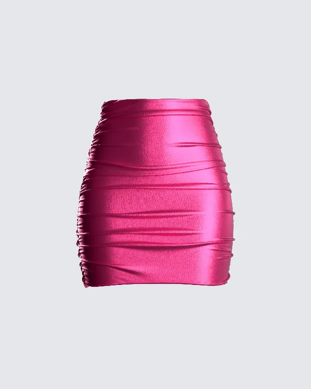 Naomi Metallic Shirred Mini Skirt wrap skirt elegant