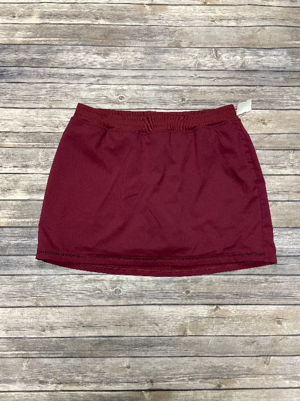 Skort By St Johns Bay In Red, Size: Xl corduroy skirt textured
